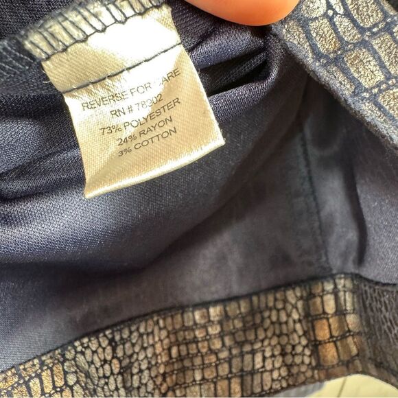 Birch Hill Croc Embossed Faux Leather Jacket Y2K Edgy Retro Glam Size M - Picture 11 of 16